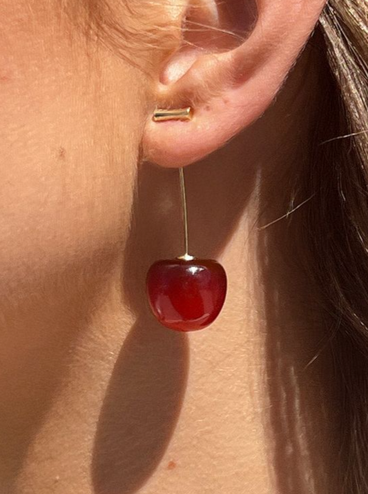 Alluring Cherry Drop Earrings