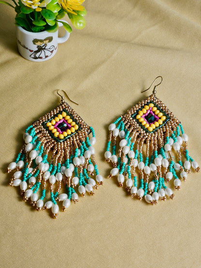 Handmade Beaded Tassel Earrings