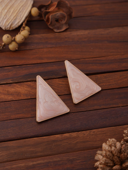 Triangle Marble Stud Earrings