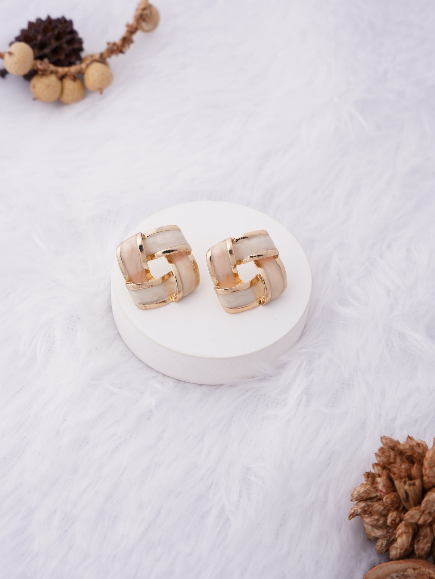 Interlinked Knot Stud Earrings