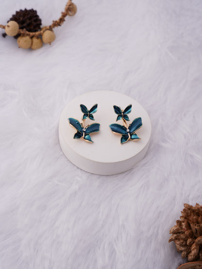 Twin Butterfly Stud Earrings