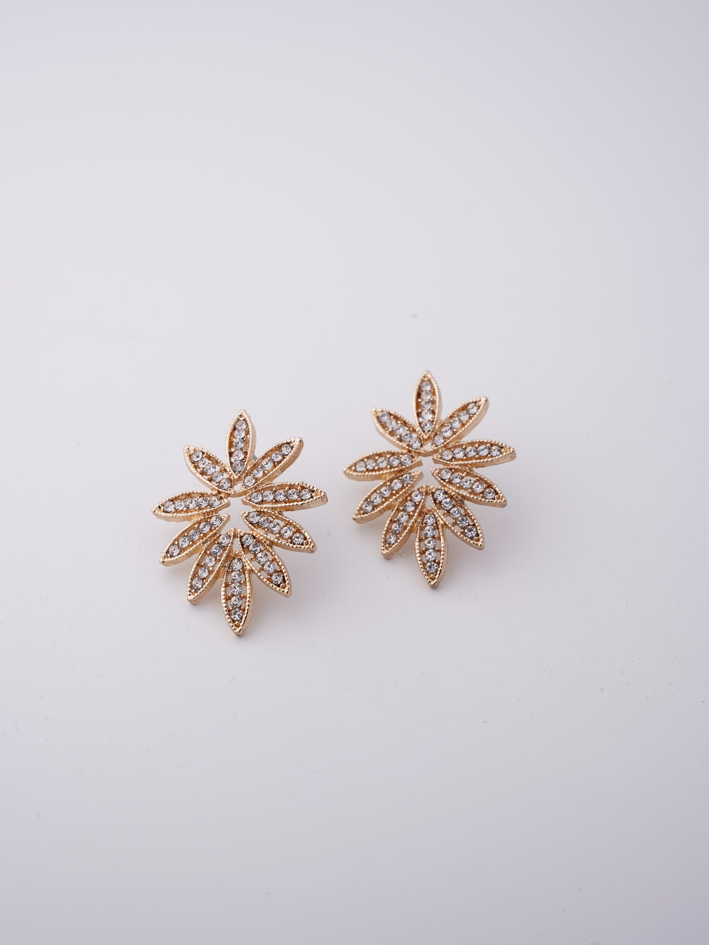 Floral Sparkle Stud Earrings