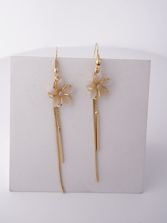 Flower Chain Drop Earrings