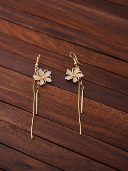 Flower Chain Drop Earrings