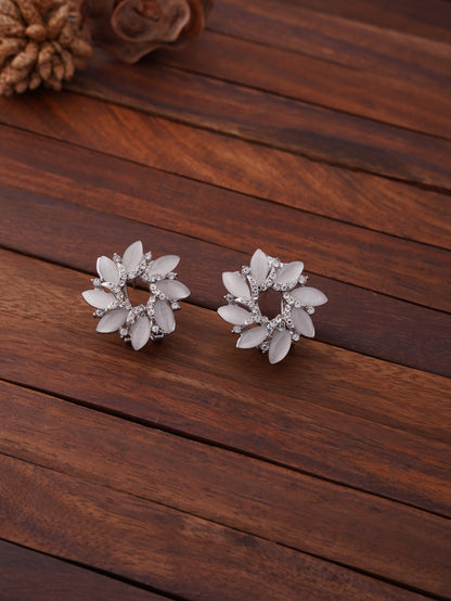 Floral Designer Stud Earrings