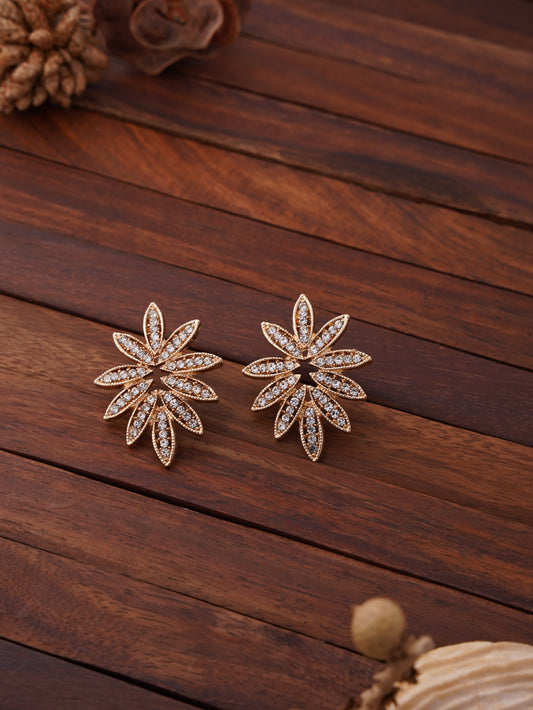 Floral Sparkle Stud Earrings