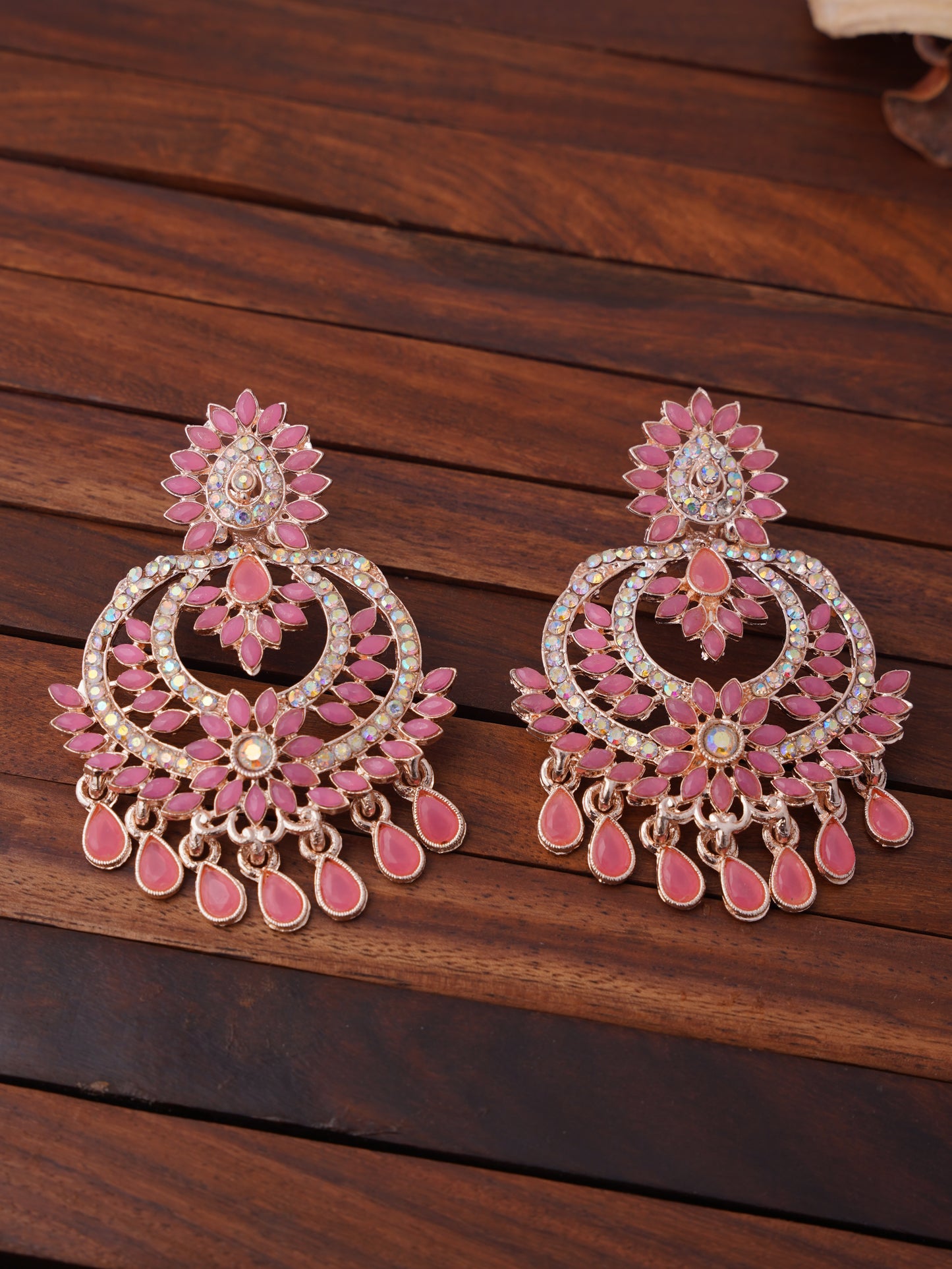 Floral Sunburst Drop Earrings