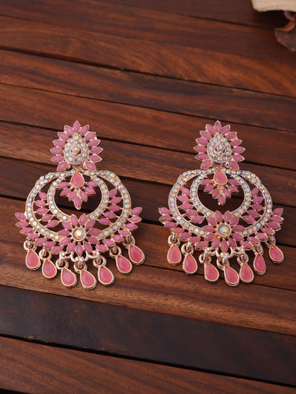 Floral Sunburst Drop Earrings