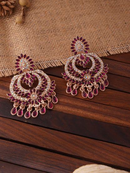 Floral Sunburst Drop Earrings