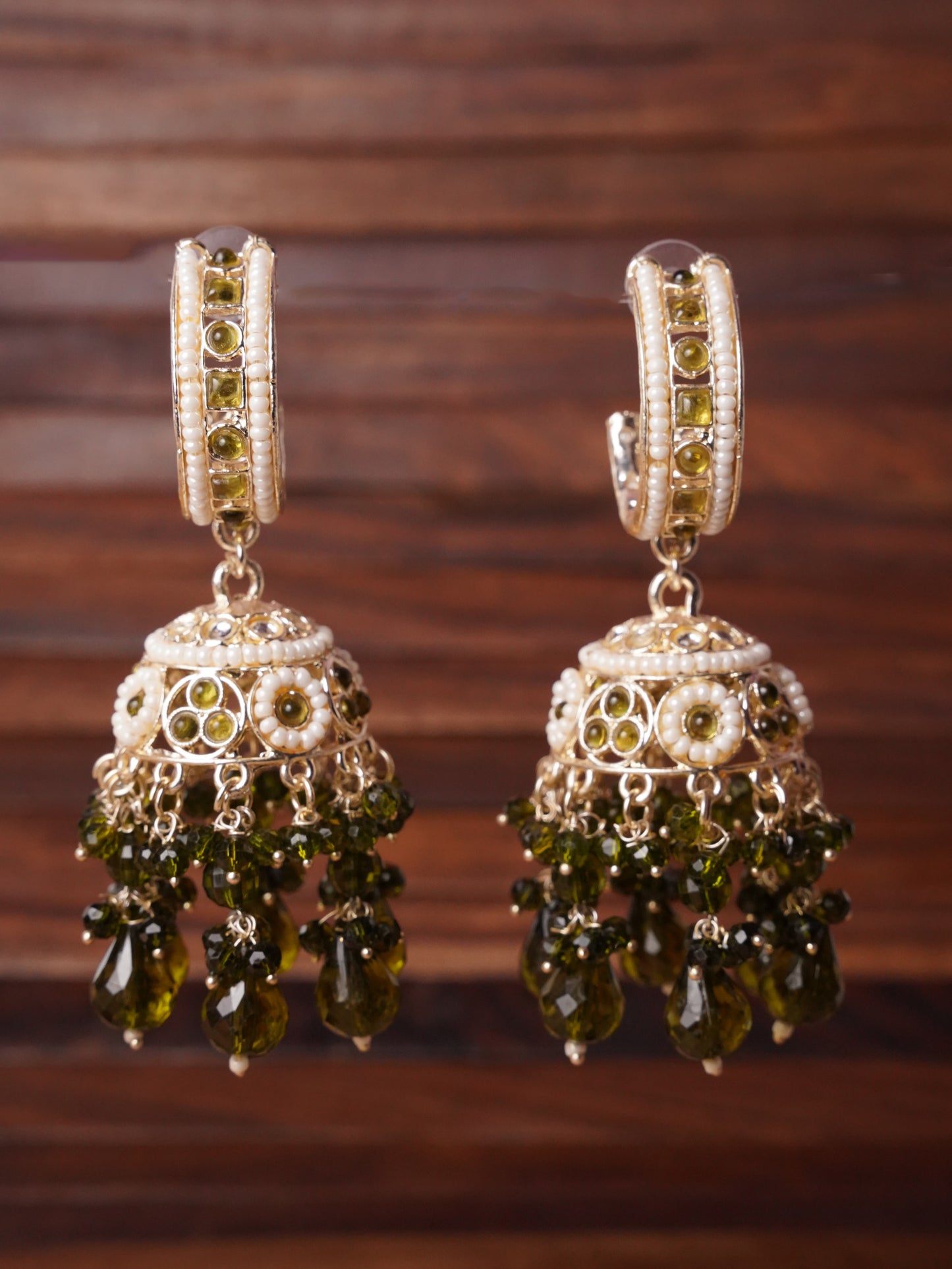 Grand Traditional Jhumka Earrings with Elegant Beaded Tassels