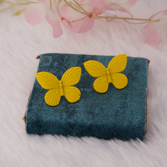 Clay Butterfly Shape Stud Earrings