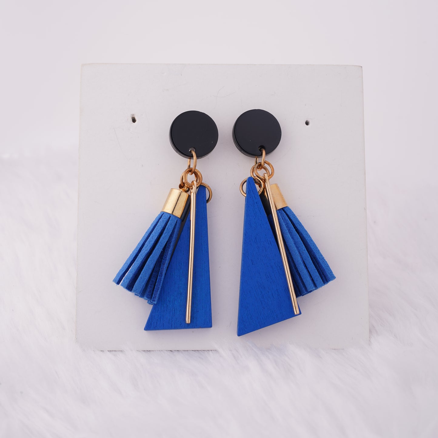 Lightweight Wooden Tassel Earrings