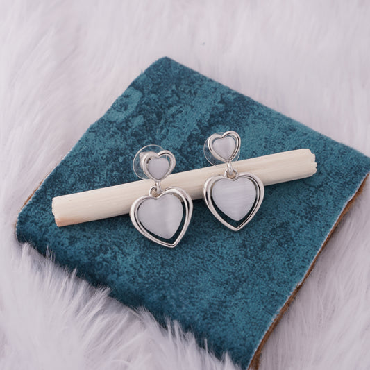 Heart Drop Earrings