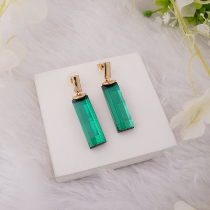 Scarlet Crystal Bar Earrings