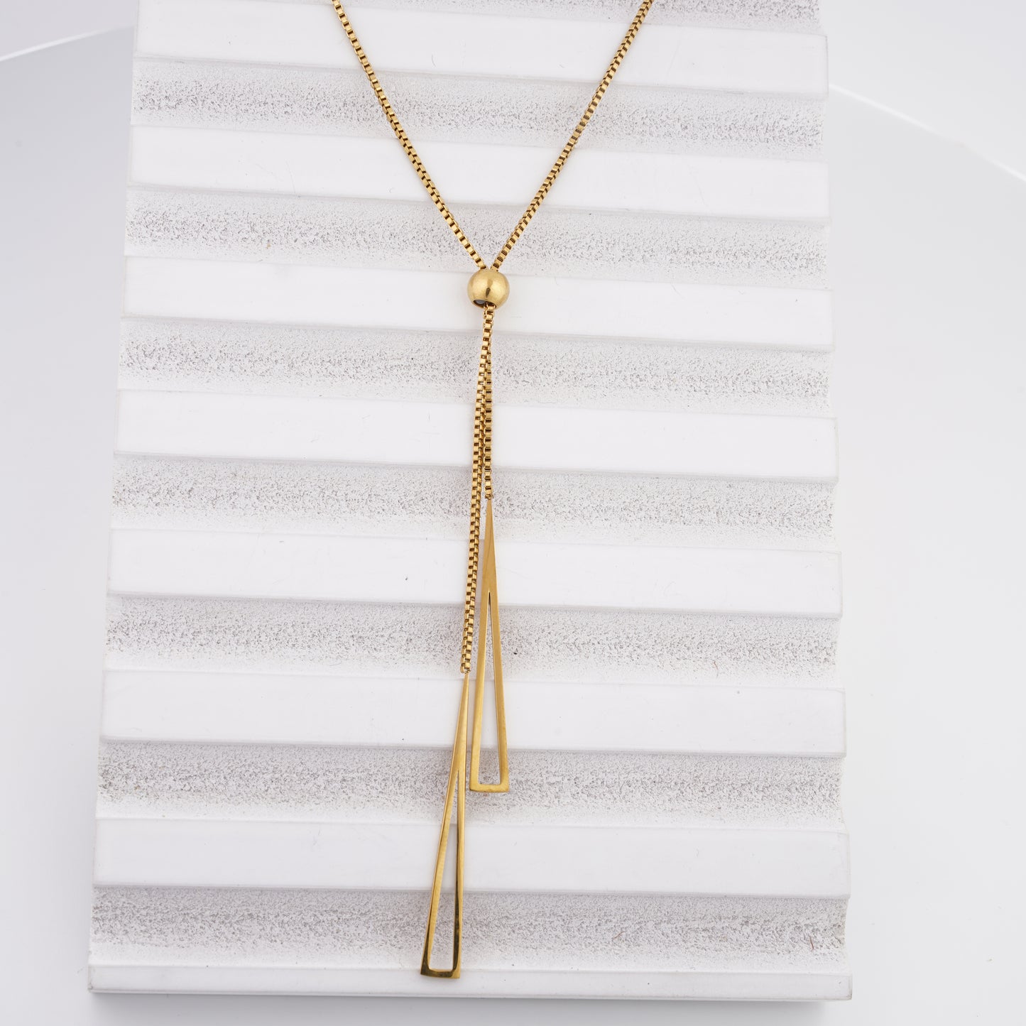 Minimalist Triangle deep neck Pendant Necklace