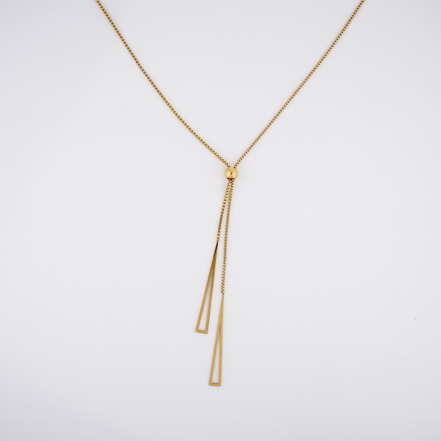 Minimalist Triangle deep neck Pendant Necklace