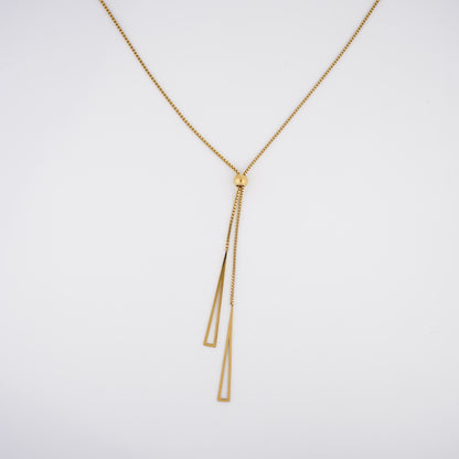 Minimalist Triangle deep neck Pendant Necklace