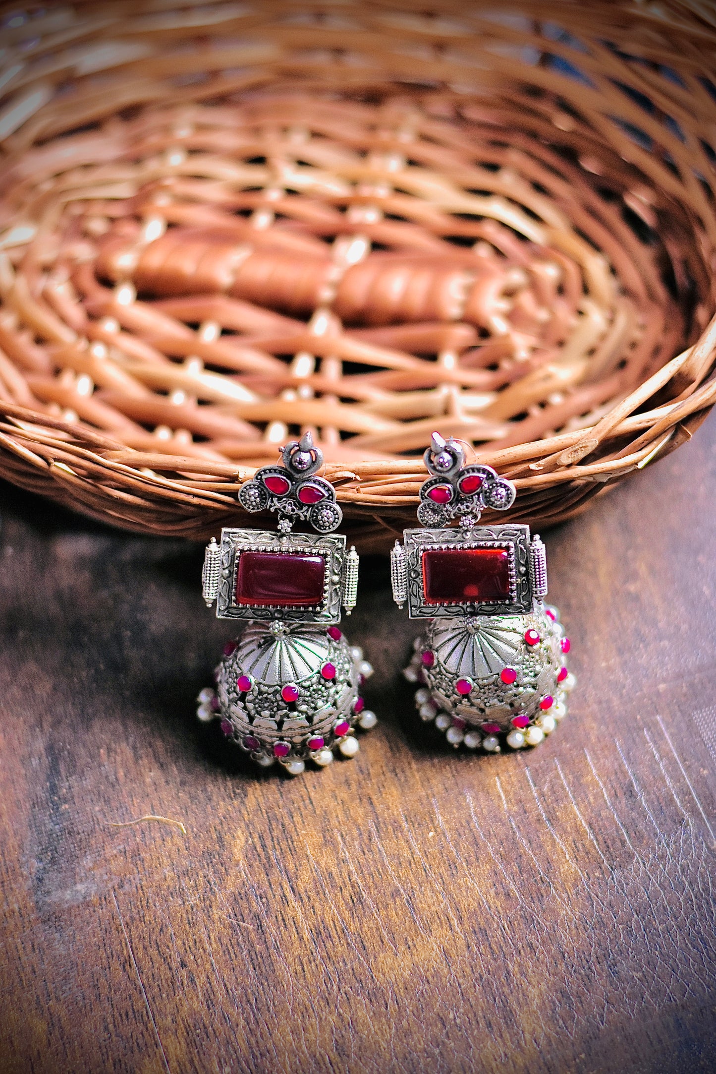 Moonstone Brass Jhumka