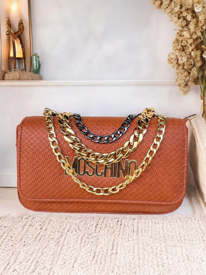 Moschino Purse with Gold Chain