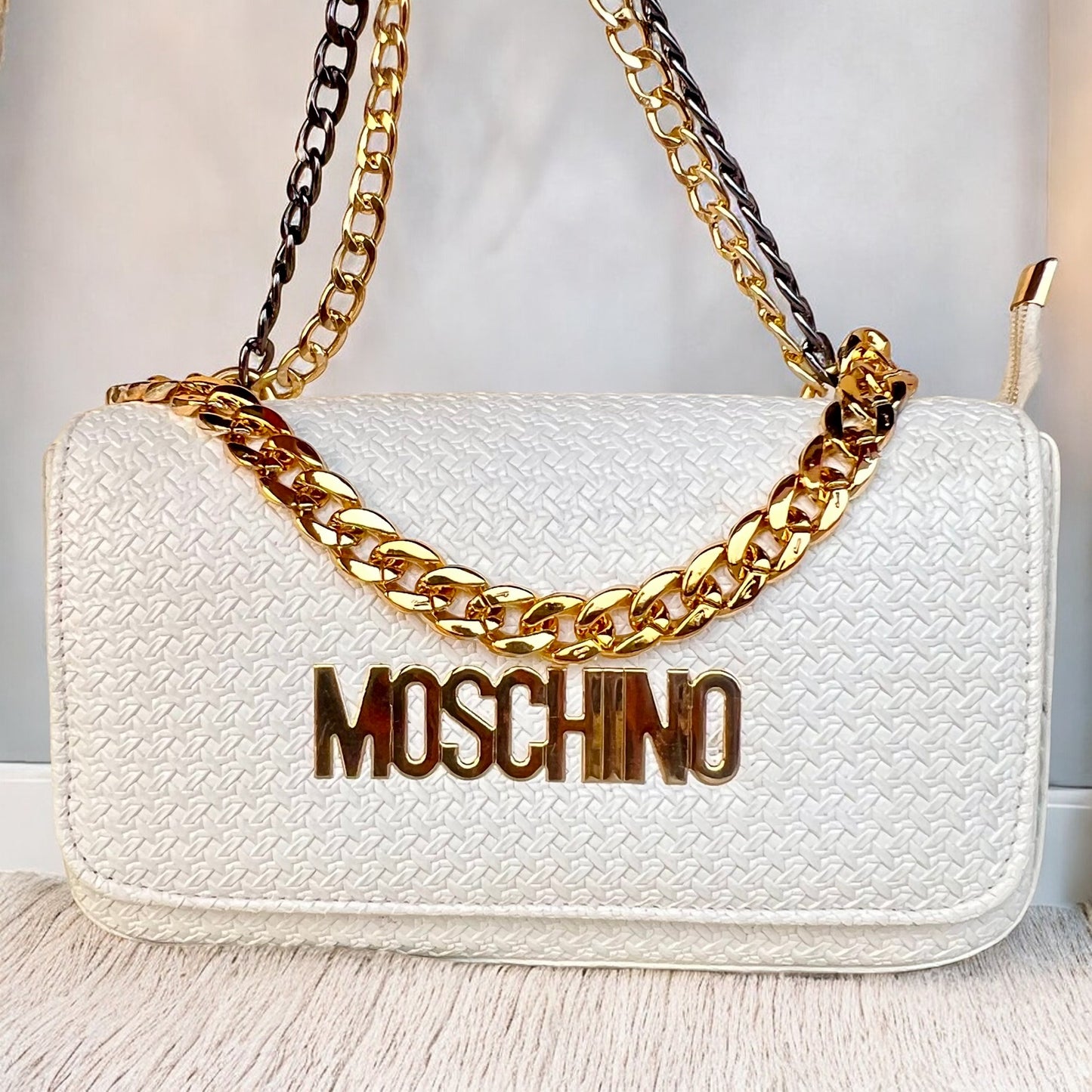 Moschino Purse with Gold Chain