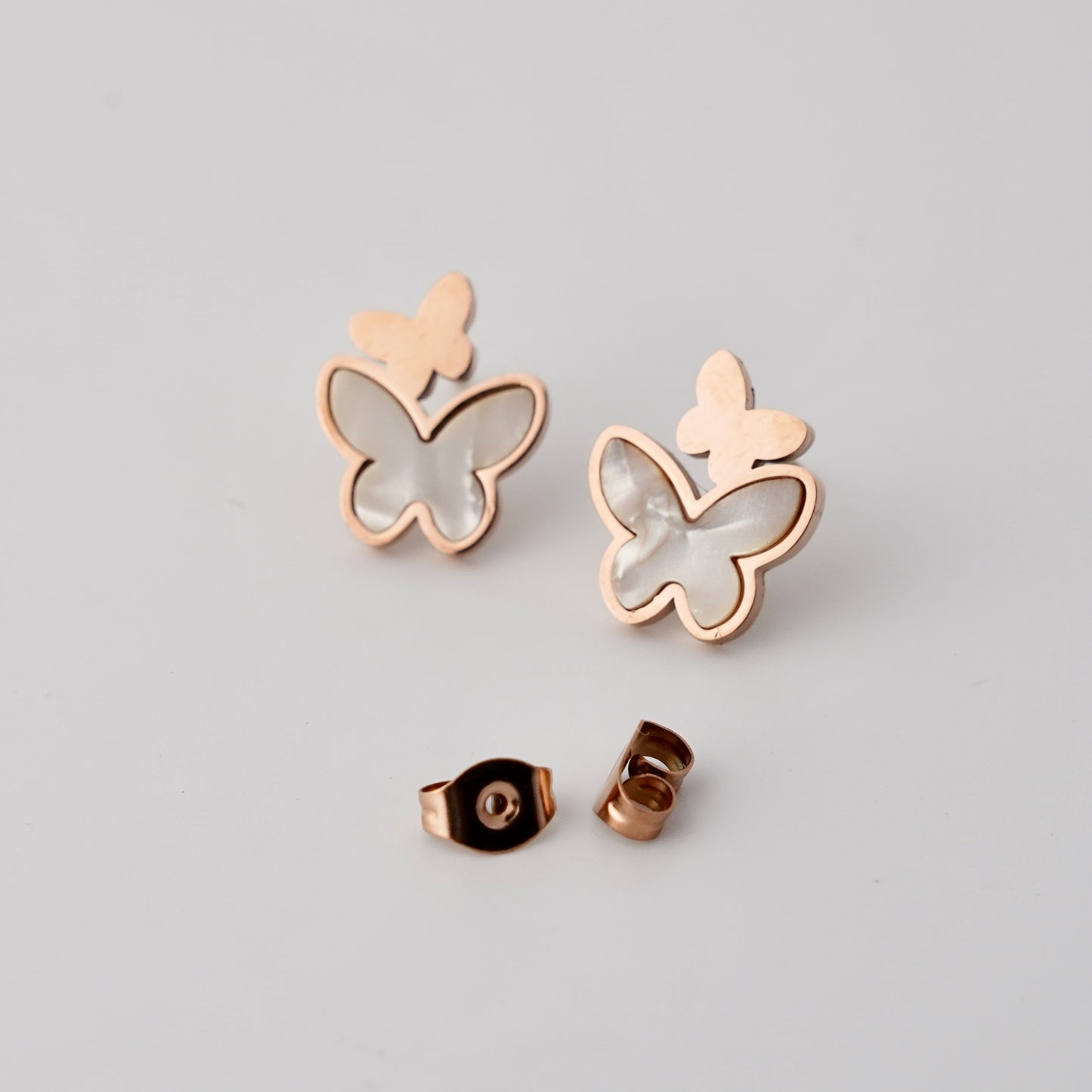 Butterfly Outline Stud Earrings