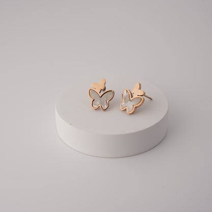 Butterfly Outline Stud Earrings