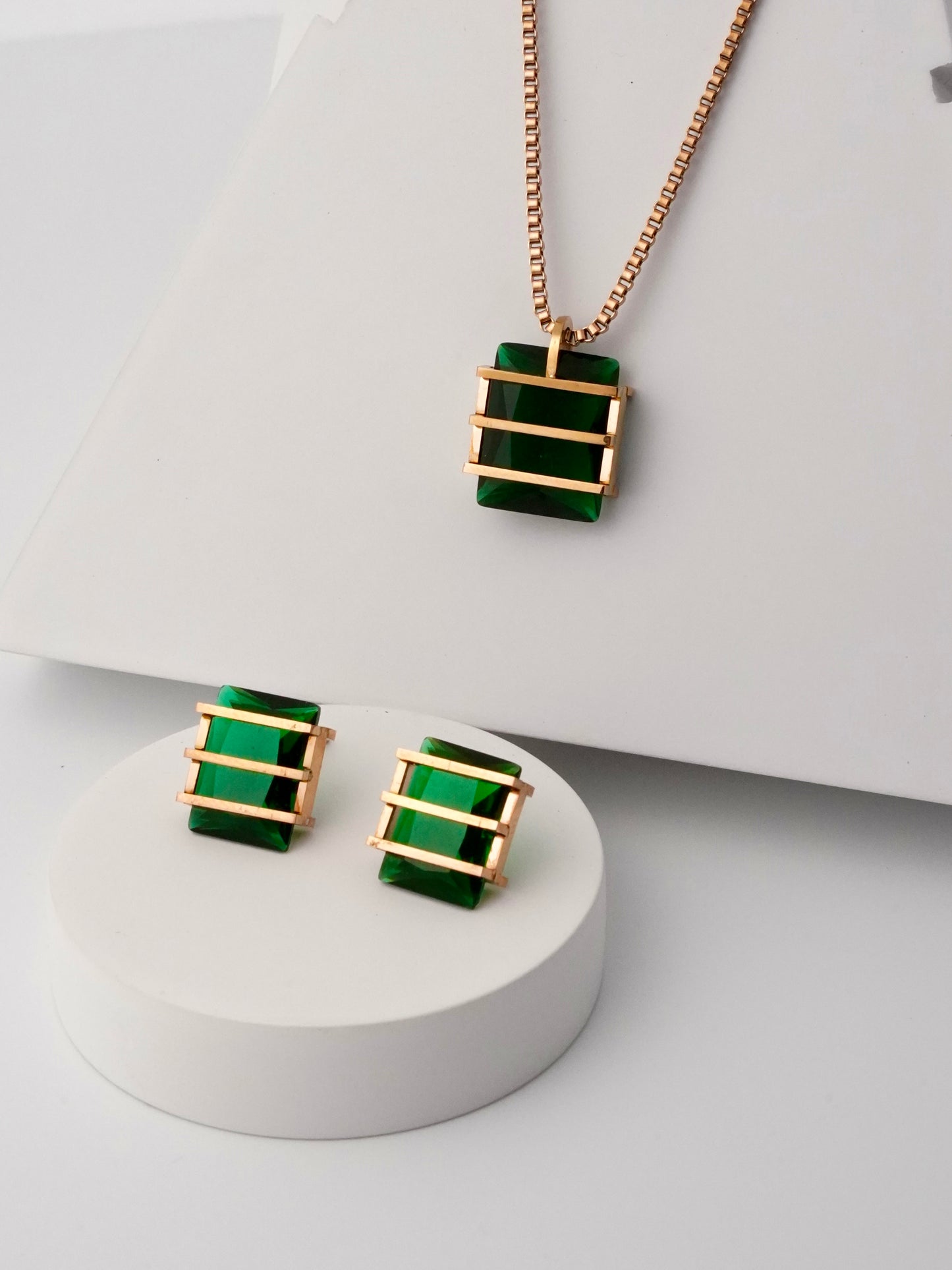 Gemstone Minimal Necklace Set